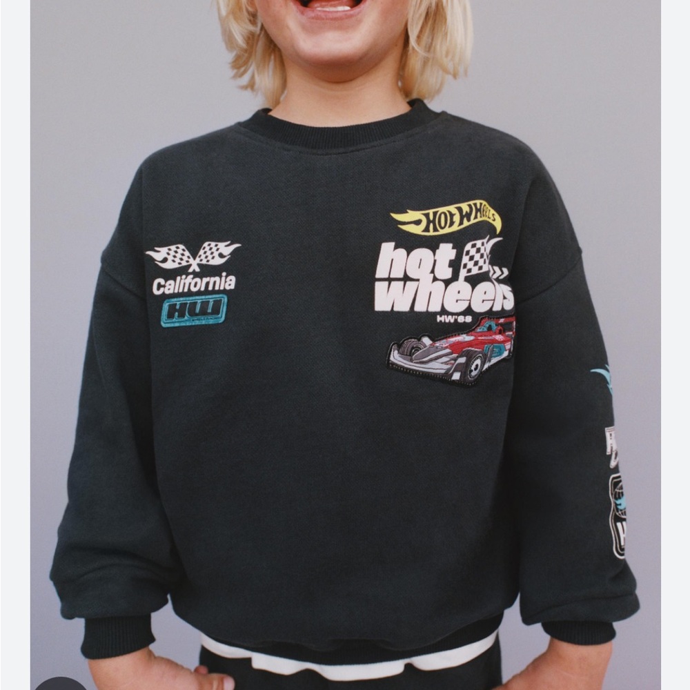 Zara Hot Wheels Black Sweatshirt